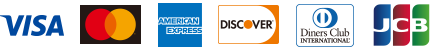 VISA Mastercard American Express Discover Diners Club JCB